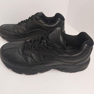 Fila Memory Workshift  Black Lace Up Sneaker Shoes Mens 10 1/2